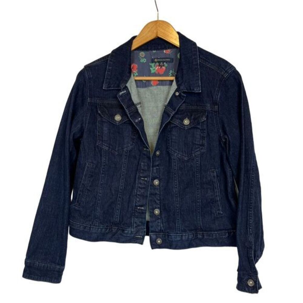 Brooks Brothers Women's Cropped Denim Jacket Blue Size xs